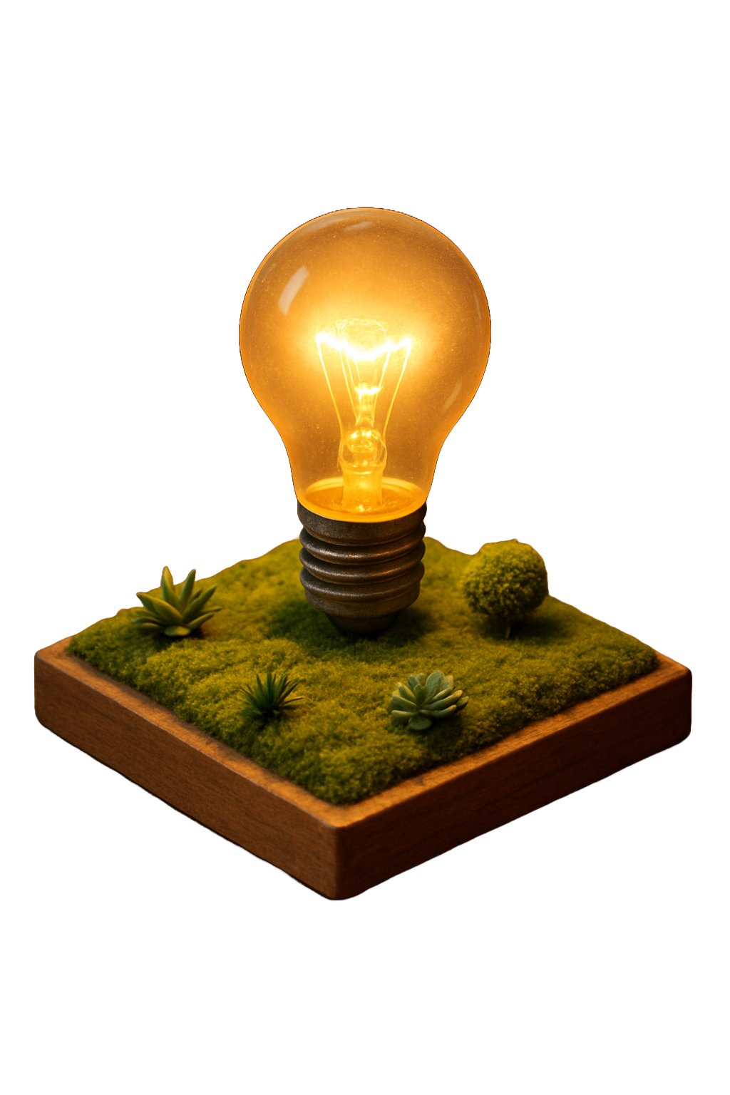 Light bulb diorama